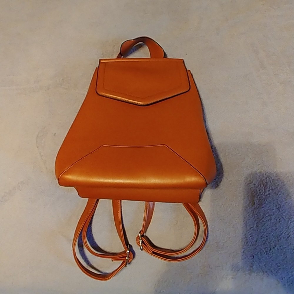 Cognac Convertible Backpack Purse